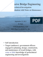 Comprehensive Bridge Engineering: Geotechnical Investigation - Methods and Evaluation With Notes On