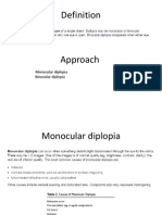 Monocular Diplopia Binocular Diplopia