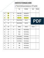 IIT Indore Time Tables for Buses and Transportation