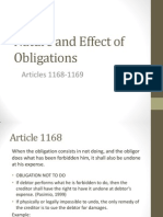 Nature and Effect of Obligations Article 1168-1169