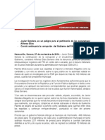 27-11-14 Javier Gándara, es un peligro para el patrimonio de los sonorenses