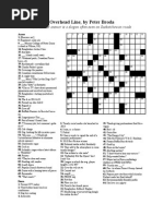 Overhead Line Crossword Puzzle