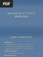 Subroutines and Control Abstraction