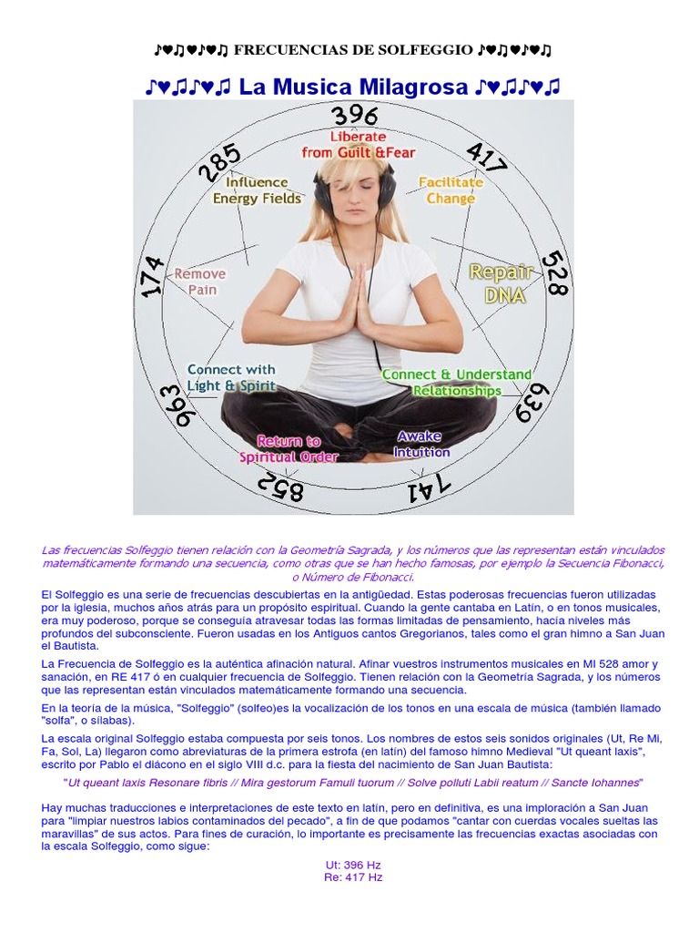 Frecuencias de Solfeggio - Introducción | PDF | Chakra | Sonido