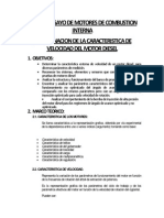 Característica de Velocidad Motor Diesel