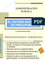 Sistemasistema Nacional de Presupuesto Nacional de Presupuesto