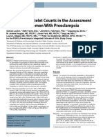 The Role of Platelet Counts in PE 2011