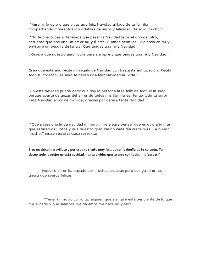 Frases Navideñas para Mi Novio | PDF, image size:768x1024