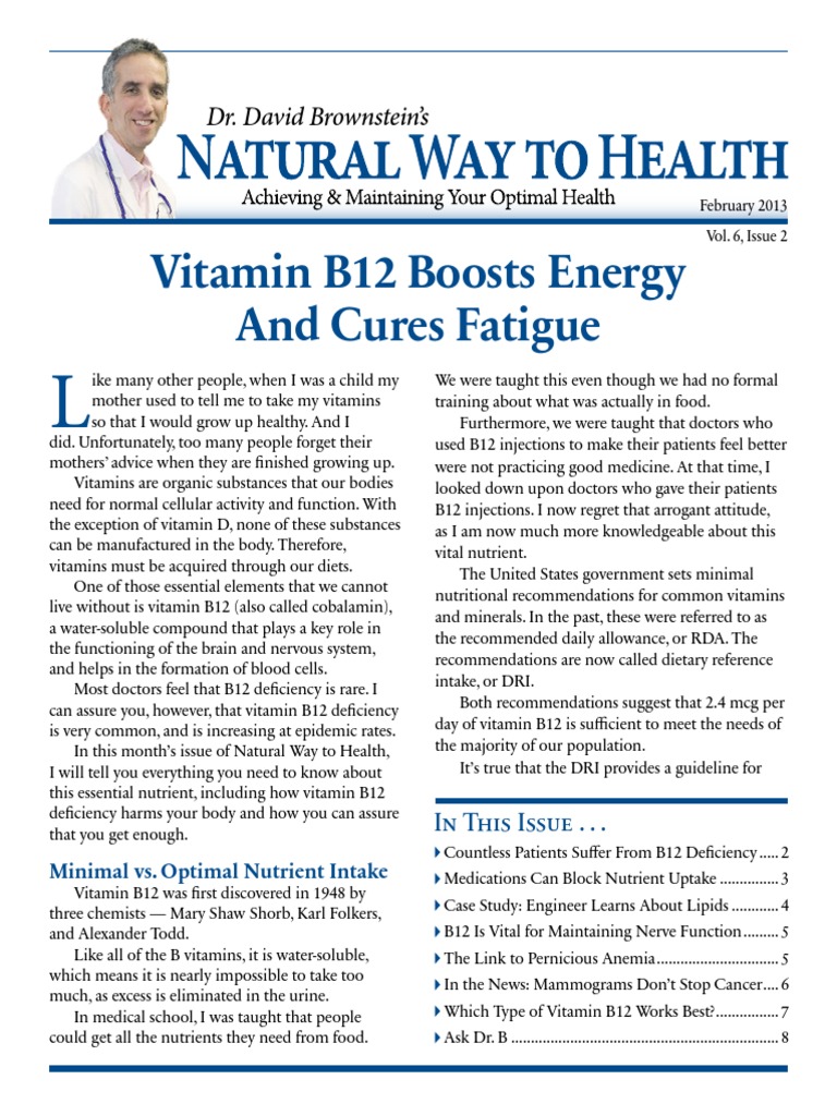 Vitamin B12 Boots Energy and Cures Fatigue Vitamin B12 Statin