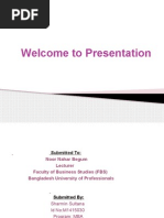 Welcome To Presentation