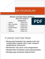 Analisa Kegagalan Brake System Pada Sepeda Motor Vega R