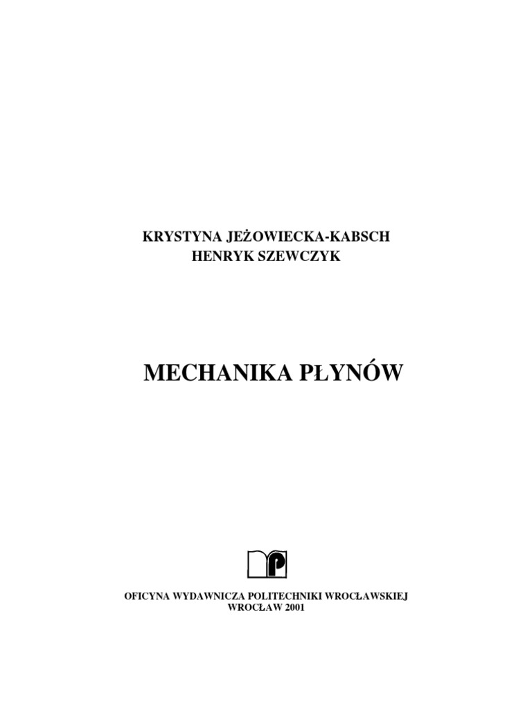 Mechanika Płynów Zadania Z Rozwiązaniami Pdf