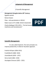 Evolution and Development of Management Thought