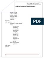 Vishal Shah: 1. Write A Program To Add Two 32-Bit Numbers