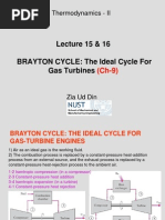 Lec 15 16 - CH 9 BRAYTON Turbine