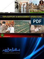 Pak Army's TDP Support & Management Operations