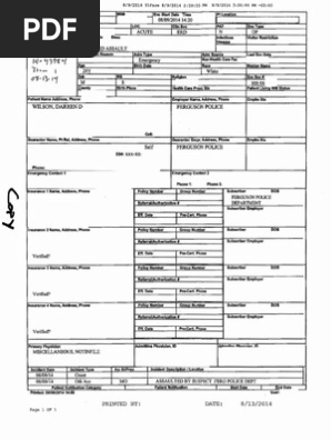 Mo v Wilson Darren Wilson Medical Records