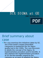 SIX SIGMA at GE