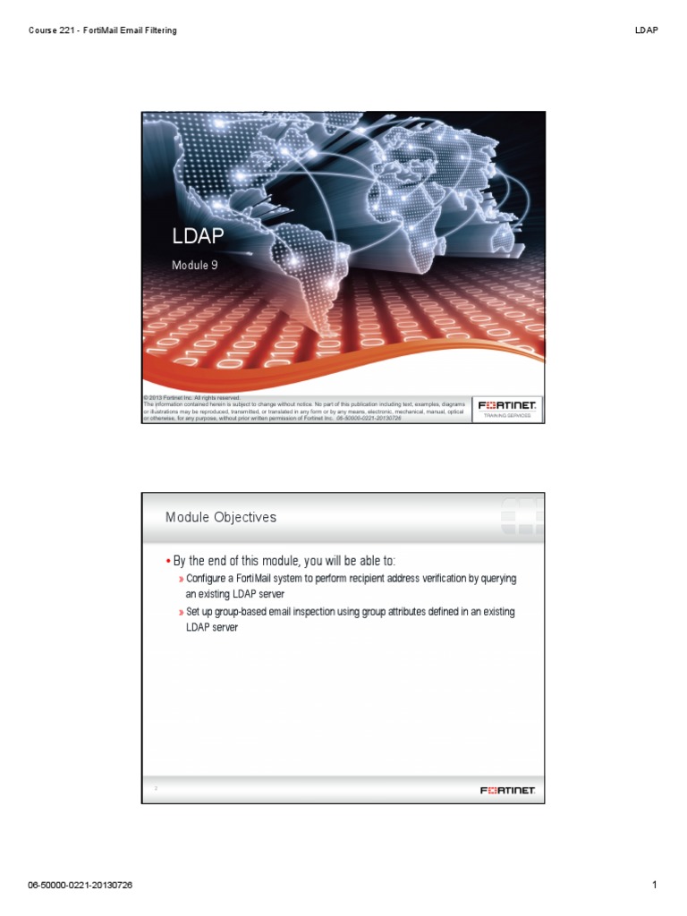 FortiMail 09 LDAP Email Address Application Layer Protocols