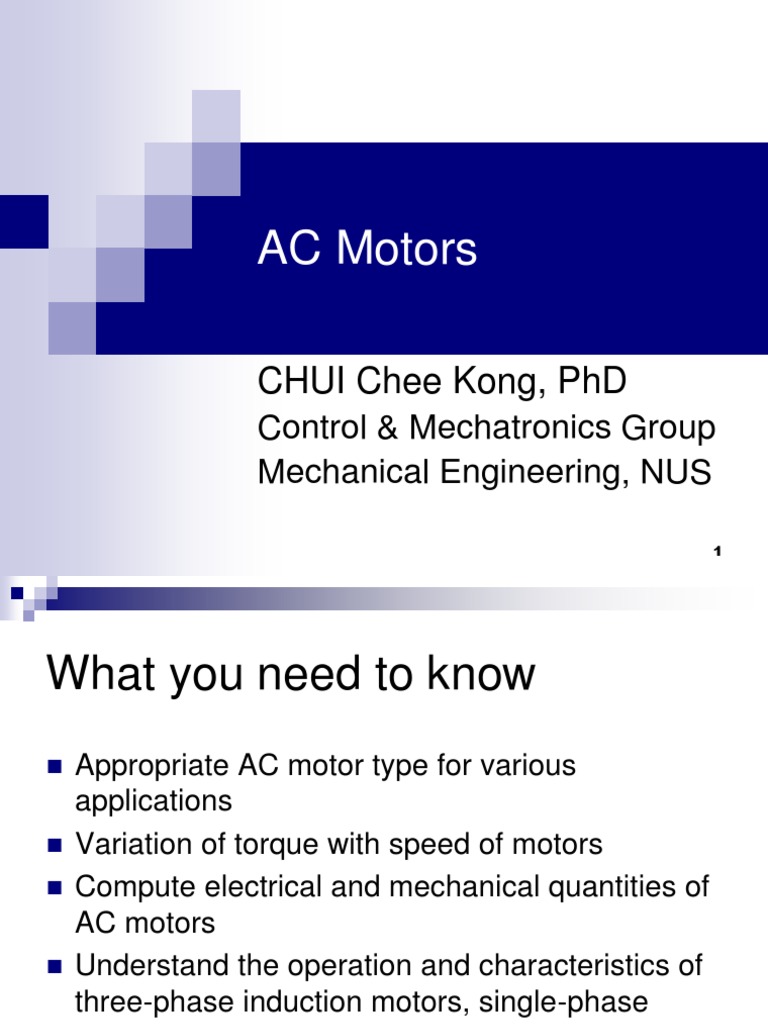 Part II - AC Motors | PDF | Electric Motor | Rotating Machines