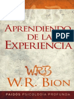 Aprendiendo de La Experiencia [Wilfred Bion]