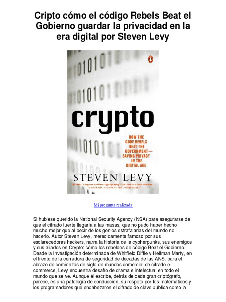 Cripto: Rebeldes y Privacidad Digital | PDF | Criptografía | Comunicaciones  militares