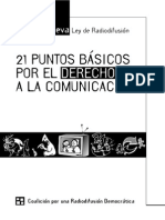 21 Puntos Coalicion Radiodifusion Democratica 2004 Argentina