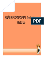Definição e Histórico Analise Sensorial