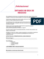 Presentando Estructura Idea Negocio