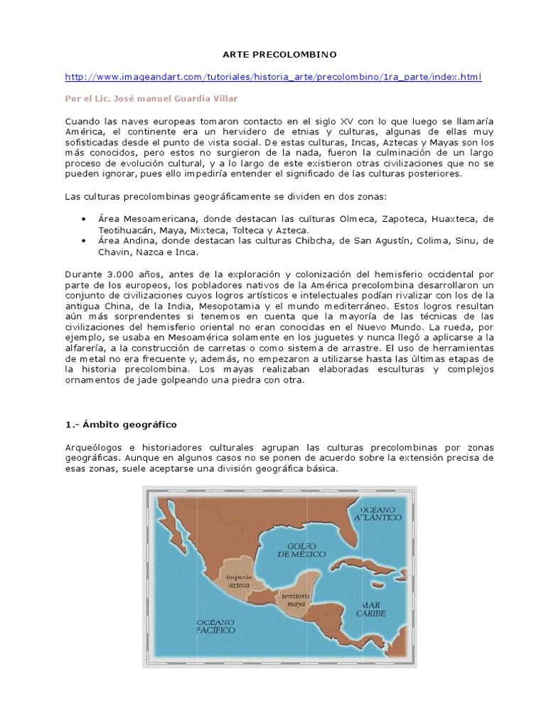 Arte Precolombino Mesoamerica Pdf Mesoamérica Civilización Maya