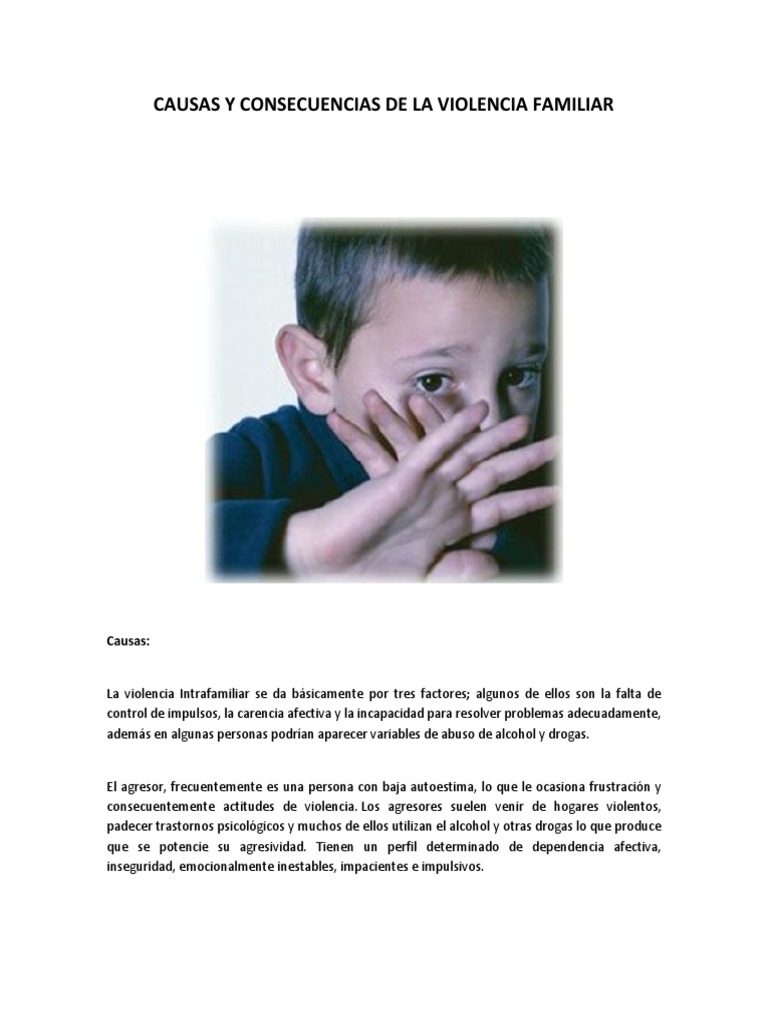 Causas y Consecuencias de La Violencia Familiar | PDF | Violencia ...
