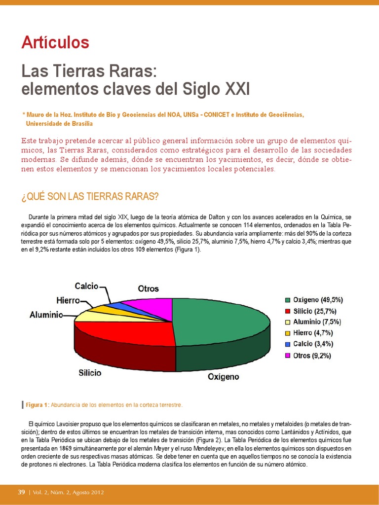 Tierras Raras: Claves y Distribución Global | PDF | Roca (geología ...