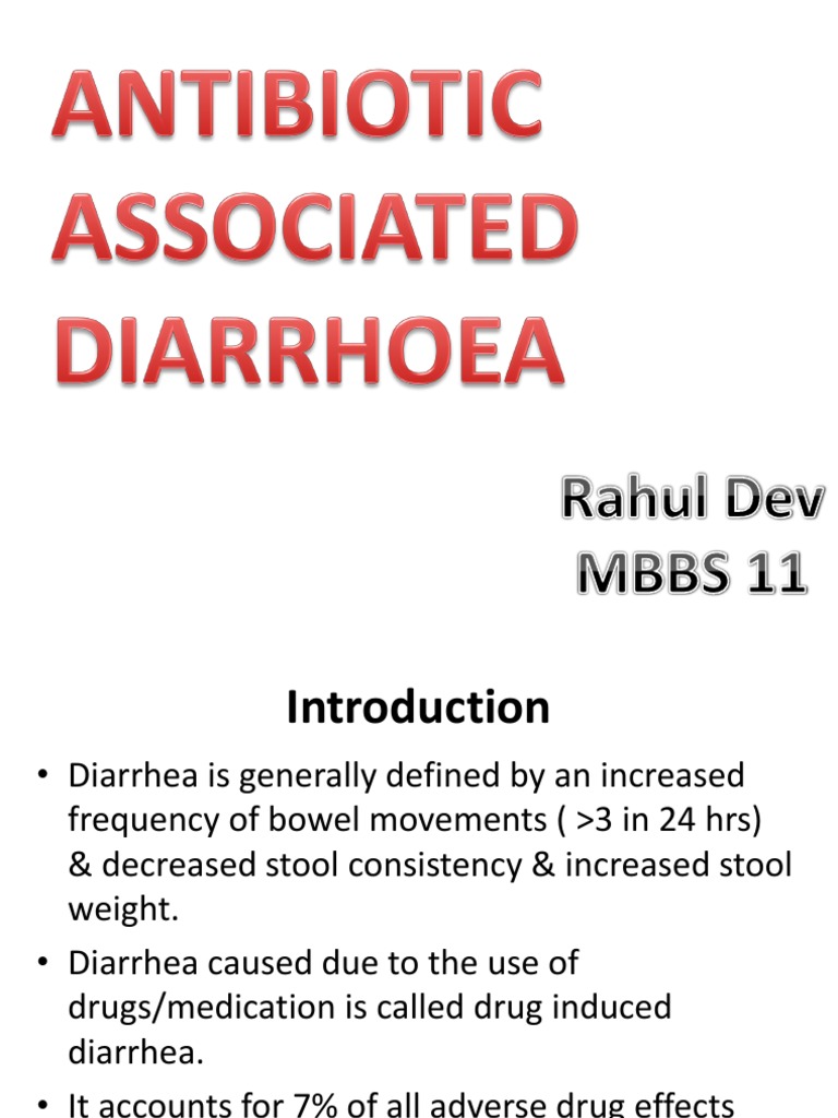 Drug Induced Diarrhoea Diarrhea Antibiotics