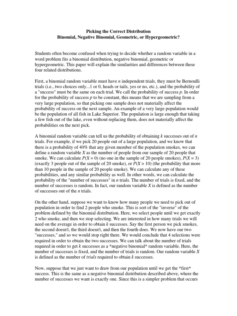 Probability Distributions Guide | PDF | Probability Distribution ...