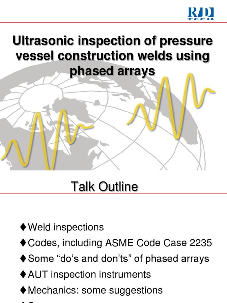 Ut Of Pressure Vessel Construction Welds Download Free Pdf Image