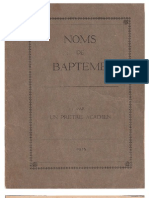 Livret - Noms de Bapteme - 1919