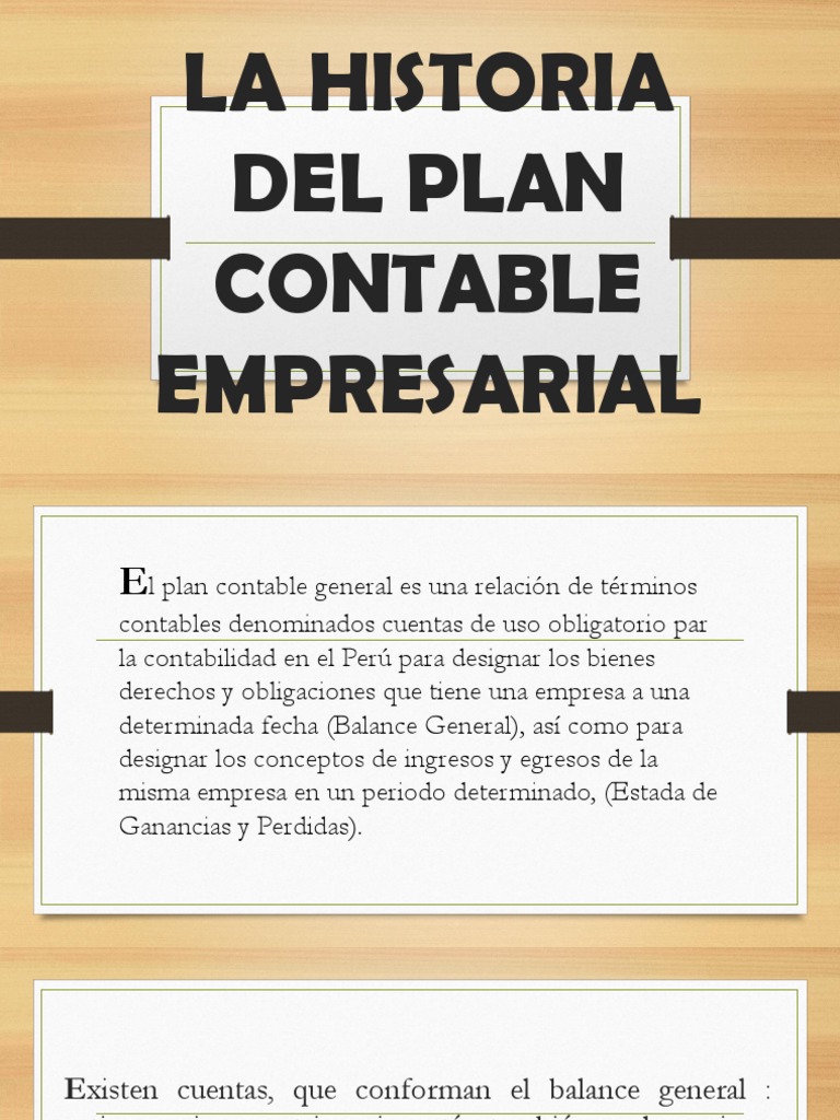 Historia del Plan Contable Empresarial | PDF | Contabilidad | Business