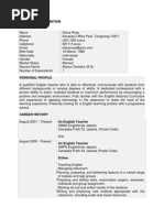 Personal Information CV