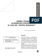 Diseño y Tecnocultura Alternativas Constructivas: El Caso Del "Sistema Tendinoso"