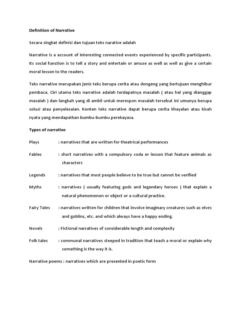 Understanding Narrative Texts | PDF | Fable | Narrative