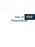 Use of Prepositions