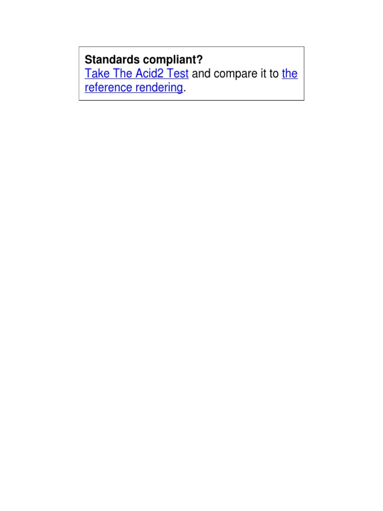 Acid2 Test Compliance Guide | PDF
