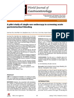 A Pilot Study of Single-Use Endoscopy in Screening Acute Gastrointestinal Bleeding