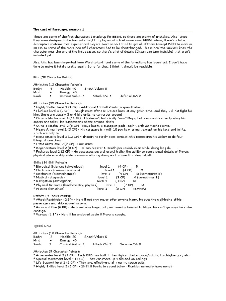 farscape rpg pdf download