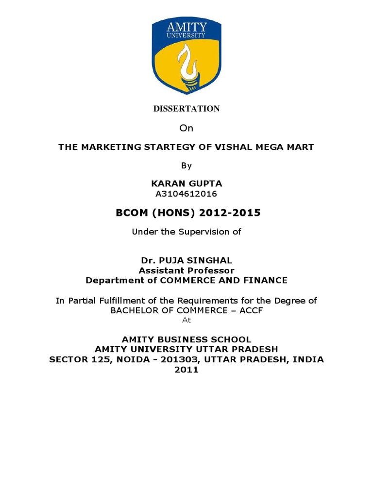 Vishal Mega Mart | PDF | Retail | Statistics