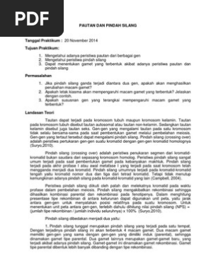 Pautan Dan Pindah Silang