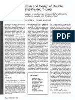 Stress Analysis and Design of Double Fillet-Welded T-Joints