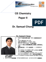 CE Chemistry Paper II: Dr. Samuel Chong