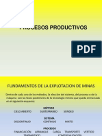 Procesos Productivos Metodo de Explotacion