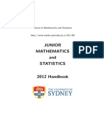 Sydney Uni Guide to Junior Maths and Stats Units